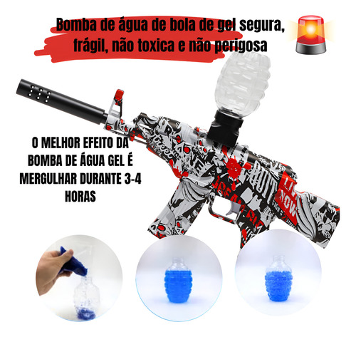 Arminha De Bolinha De Gel Brinquedo Metralhadora Arma Ak47