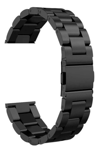 Pulseira Aço Inox Compatível Smartwatch Ultra Max Bw25 Cor Preta 42 Ao 49mm