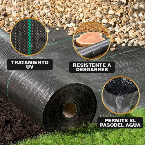 Imagen 5 de 10 de Ground Cover O Malla Antimaleza 2m Ancho X 10m Largo