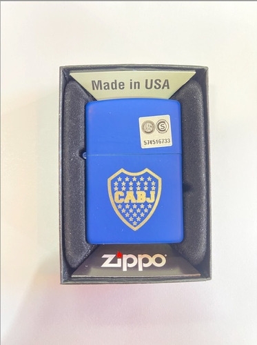 Zippo Boca Juniors Royal Blue 28052 A Bencina Con Grabado Zippo Bencina Insert Royal Blue 28052