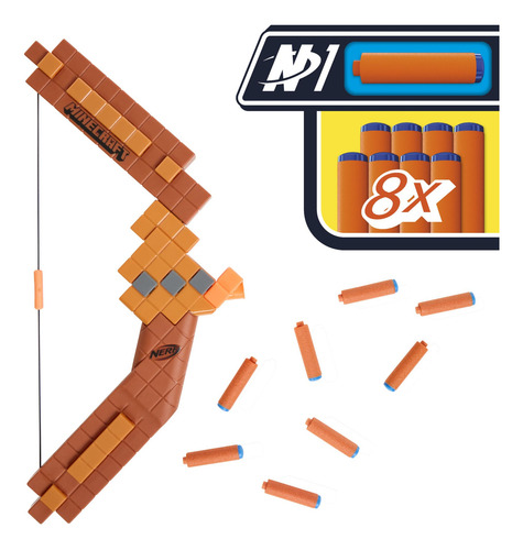Arco Dart Blaster Nerf Minecraft Com 8 Dardos M1 Blaster 8 A
