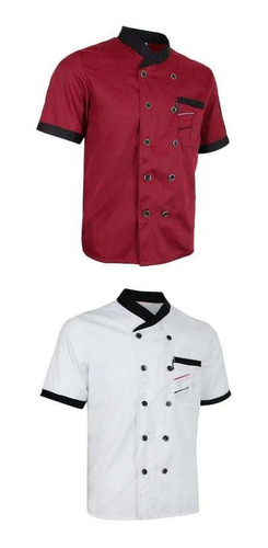 2 Piezas De Uniforme De Chef De La Industria, Abrigo De