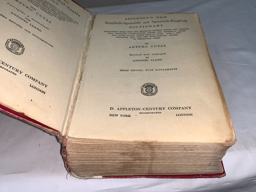 Appleton's New English Spanish Dictionary - Cuyas (Usado)
