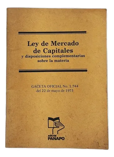 Ley De Mercado De Capitales .. (Usado)