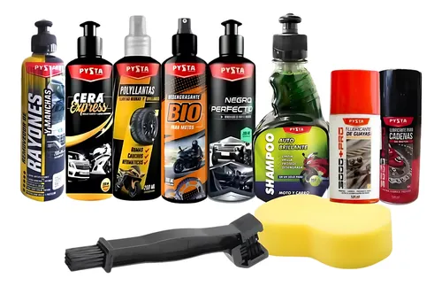comprar Kit Limpieza Mantenimiento Moto Super Promoción + Espuma