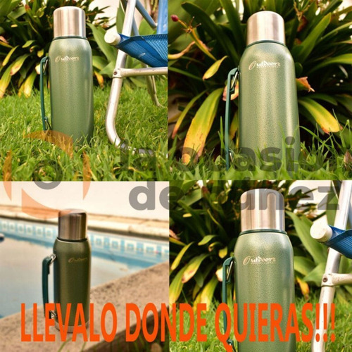Imagen 4 de 8 de Termo 1,4l Outdoorz Pico Cebador 24hs Frio Calor Kit + 2mate