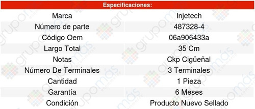 Sensor Cigüeñal Ckp Passat 6cil 3.6l 06/10 8143833