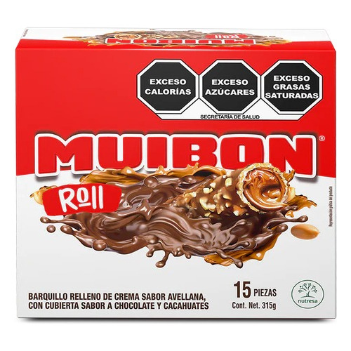 Nutresa Muibon Roll Barquillo Relleno Chocolate 15 Piezas