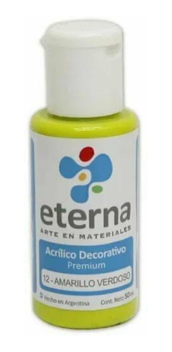 Acrílico Decorativo Premium Eterna 12 Amarillo Verdoso 50 Ml