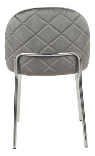 Silla De Comedor Bremen Pana Base Cromada Pack 2 Unid