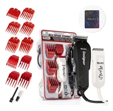 Máquina Cortadora De Pelo Profesional Wahl All Star Combo Con Holograma De Autenticidad Trimmer Peanut + Clipper Designer Peines Guía Ideal Para Barbería Y Estilismo
