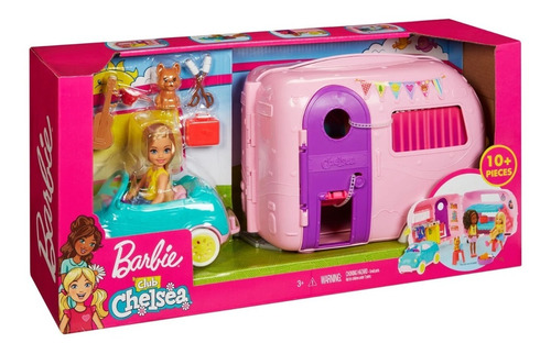 Barbie Club Chelsea Camper Con Muñeca Y Perrito 