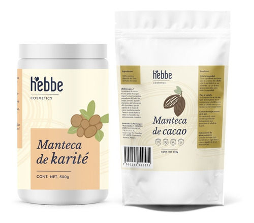 500 Gramos Manteca De Karite + 500 Gramos Manteca De Cacao