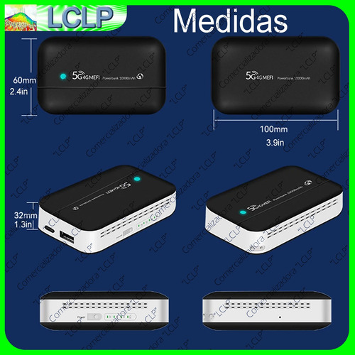 Mifi Enrutador Portátil 4g Lte Sim Pw100 Powerbank 10000mah