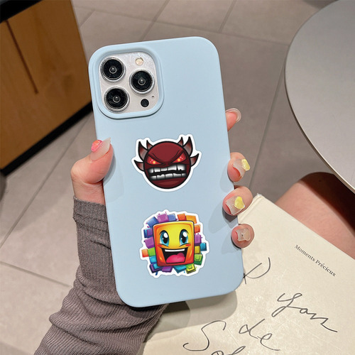 Geometry Dash Calcomania Stickers Pvc Contra Agua Videojuego