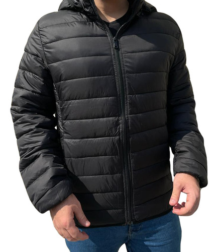 Jaqueta Puffer Masculina Bobojaco Gomada Com Capuz Premium