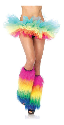 Leg Avenue Tutu De Organza Arcoiris Para Mujer, Multicolor, 