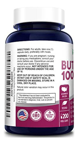 Extracto De Petasita Nusapure 100 Mg 200 Cápsulas Vegetales