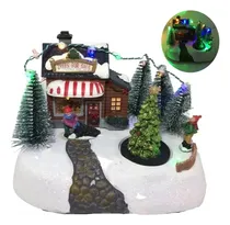 Comprar Vila Natal Cenário Natalino Som Movimento Mini Loja Arvores