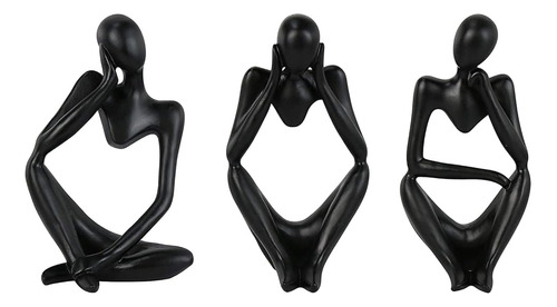 ~? 3pcs - Mini 3''l X 2.5''w X 5.2''h Thinker Style Abstract