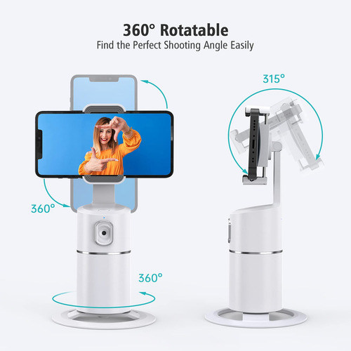 Auto Face Tracking Phone Holder Camrola Pink Rechargeable