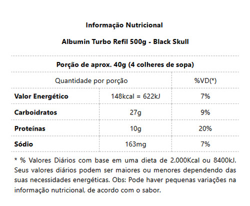 Albumin Turbo Refil (500g) - Sabor: Toffee Toffee