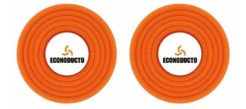 Kit De 2 Rollos Poliflex Econoducto 3/4 50 Mts Naranja