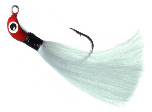 Isca Artificial Lori Jig Rabuda 12gr - Várias Cores Cor Vermelha Rabo Branco