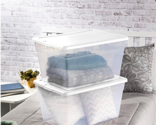 Caja Plastica Con Tapa Transparente De 20 Litros