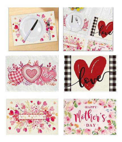 4x Manteles Individuales Para Fiestas, Manteles Para Cena,