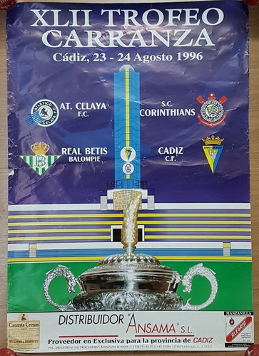 Cartaz Oficial Futebol Ramon De Carranza 1996 Corinthians 
