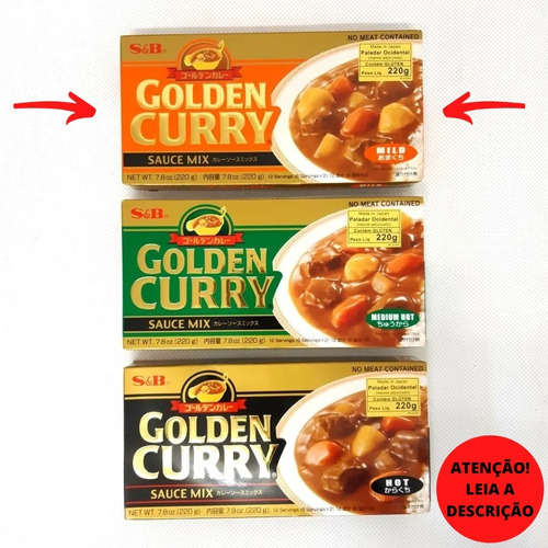 Kare Rice Golden Curry Gr (nível De Picância A Escolher)