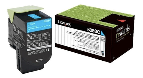 Toner Original Lexmark 808sc Cian Para Serie Cx310/410/510