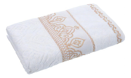 Toalha De Rosto Barroca Cavhome 100% Algodão Personalize Cor Branco