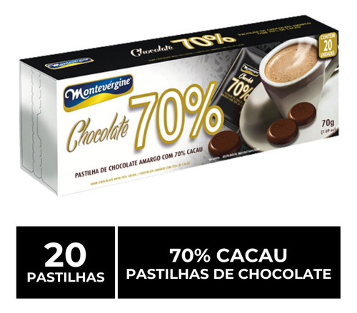 20 Pastilhas De Chocolate, Escolha Sabor, Montevérgine.