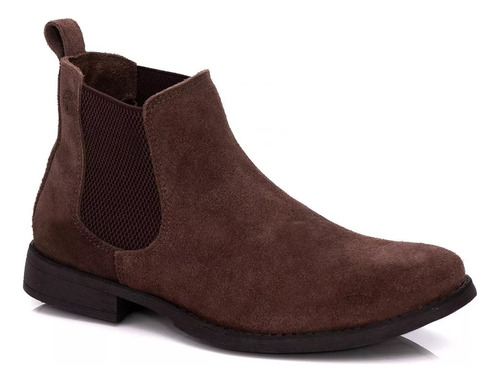 Bota Chelsea Masculina Botina Cano Curto Couro Camurça Luxo