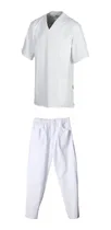 Comprar Ambos Pantalon Y Casaca Escote V Blanco S M L Xl Xxl Xxxl