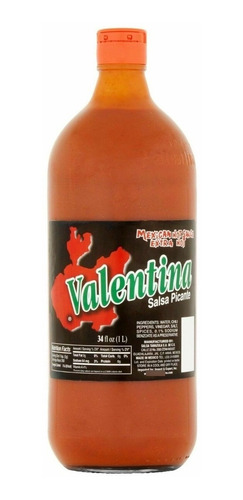 Salsa Valentina Extra Picante Negra 1 Litro Envio Ya