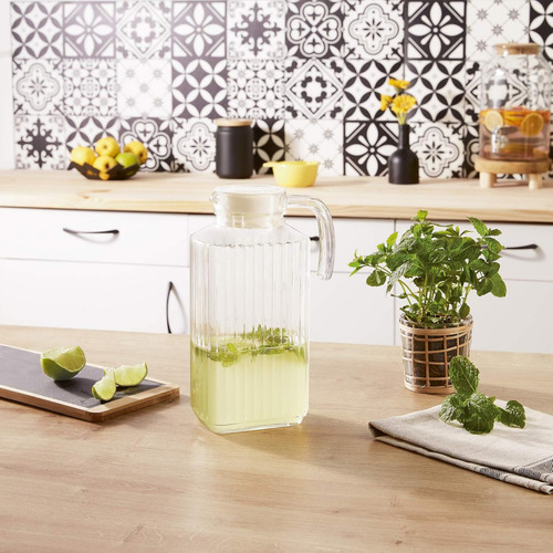 U Chef Jarra De Vidrio Para Agua Con Tapa De 1.7 Litros Color Transparente