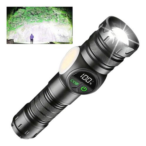 Yy Linterna Táctica Super Brillo Led Linterna De Camping Cob