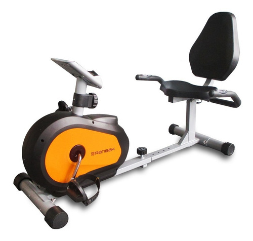 Bicicleta fija Ranbak RAN-201 horizontal color gris y naranja