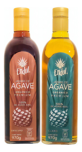 Duo Pack Miel De Agave Endul Mix Clara / Obscura 970ml