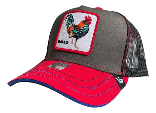 Gorra Parche Animal Bordada Rojo Único
