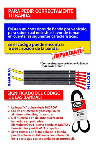 Banda Direccion Para Vw Passat 2.0 L 1994 1995 Gates