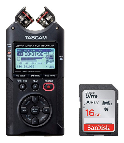 Tascam Dr-40x Grabadora De Audio De Cuatro Pistas/interfaz D