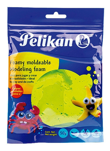 Foamy Moldeable 50gr Pelikan Color Manualidades Color Verde Claro