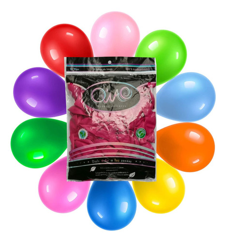 100 Globos Latex N° 10 Qwao 10 Pulgadas Qiao Elige Color Color Fiusha