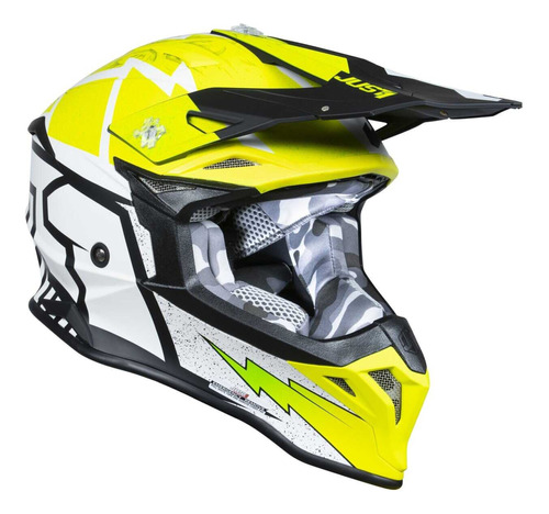 Casco J39 Poseidon Fluor Yellow / Black / White Just1