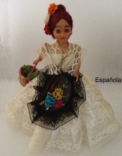 Muñeca De Colección Del Mundo - Caucho Y Tela. Española