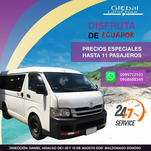 Transporte Turístico Ecuador Alquiler Buses Furgonetas Autos
